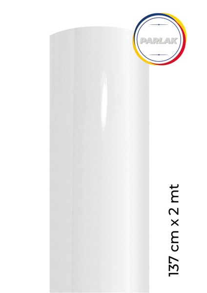 Parlak Beyaz Yapışkanlı Kaplama Folyosu 137 cm x 2 mt