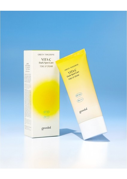 Green Tangerine Vita C Dark Spot Tone Up Cream - Ton Eşitleyici Makyaj Bazı ve Güneş Kremi SPF50+ Pa++++