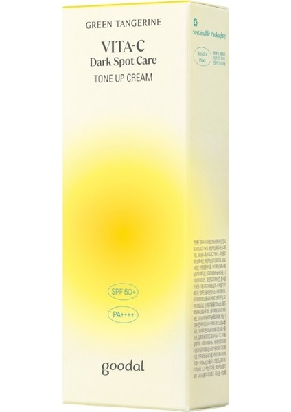 Green Tangerine Vita C Dark Spot Tone Up Cream - Ton Eşitleyici Makyaj Bazı ve Güneş Kremi SPF50+ Pa++++