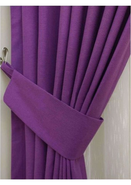 Ada Fon Perde Sık Pile (1'e 3 Pile) Mor indirimleri