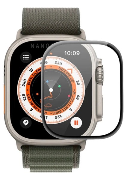 Apple Watch Uyumlu Ekran Koruyucu 3D Tam Kapayan Kavisli Ppma Nano Cam Tam Uyumlu