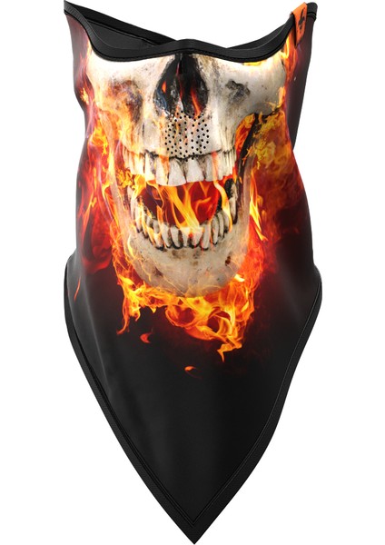 Baskılı Üçgen Maske Snowboard, Kayak, Motosiklet, Bisiklet Polarlı Kar Maskesi