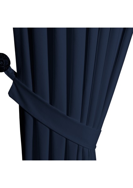 Ada Fon Perde Sık Pile (1'e 3 Pile) K.lacivert modelleri