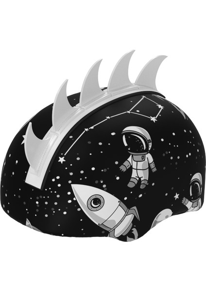 Uzay Baskılı Mohawk Dikenli 3D Snowboard, Kayak, Bisiklet Kask Kılıfı