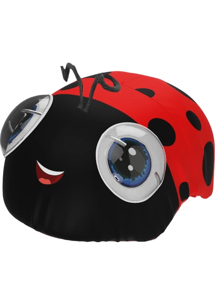 Ladybug Baskılı 3D  Snowboard, Kayak, Bisiklet Kask Kılıfı