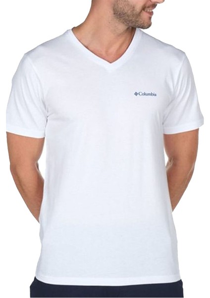 Cs0288 Csc M Basic Sm Logo Brushed V Neck Ss Tee Erkek T-Shirt