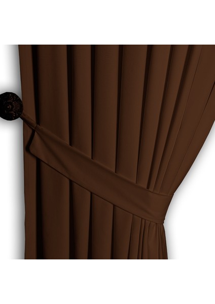 Ada Fon Perde Sık Pile (1'e 3 Pile) A.kahve modelleri