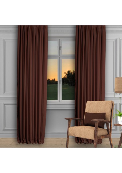 Ada Fon Perde Sık Pile (1'e 3 Pile) K.kahve fiyatları