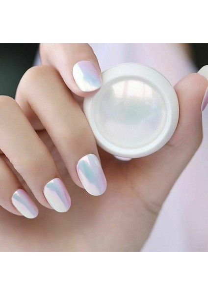 Venalisa 1 Adet Inci Tozu Protez Tırnak Nail Art Beyaz Ayna Inci Toz