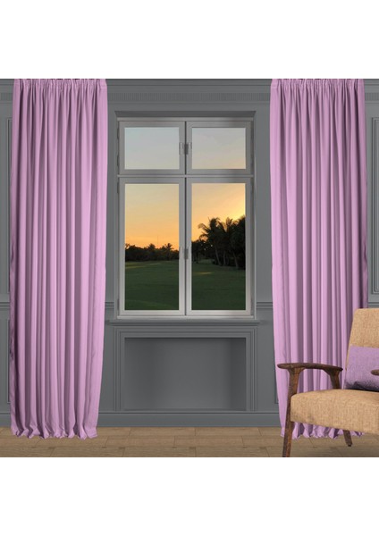 Ada Fon Perde Pilesiz Extraforlu Düz Dikim Büzgü Pile K.lila fiyatları
