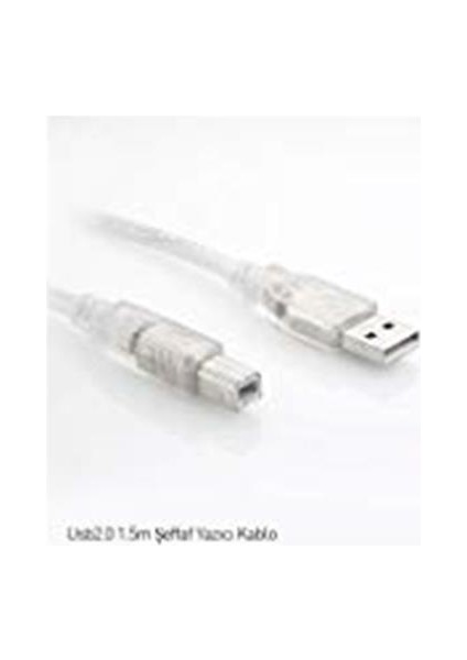 SL-U2015 Usb2.0 1.5m Şeffaf Yazıcı Kablosu, Şeffaf