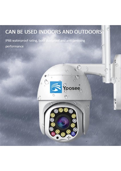 Wifi Kablosuz Ip Kamera 360+ÇİFT ANTEN+1080P Speed Dome Ptz 2mp FULL HD YS-06PLS