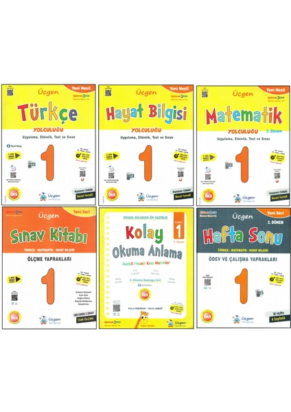 Üçgen Yayıncılık 1. Sınıf 2. Dönem Yeni Nesil Eğitim Seti 6 Kitap