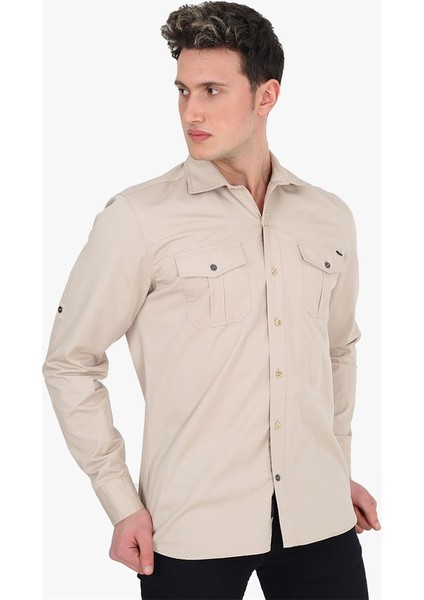 Erkek Regular Fit Gabardin Gömlek