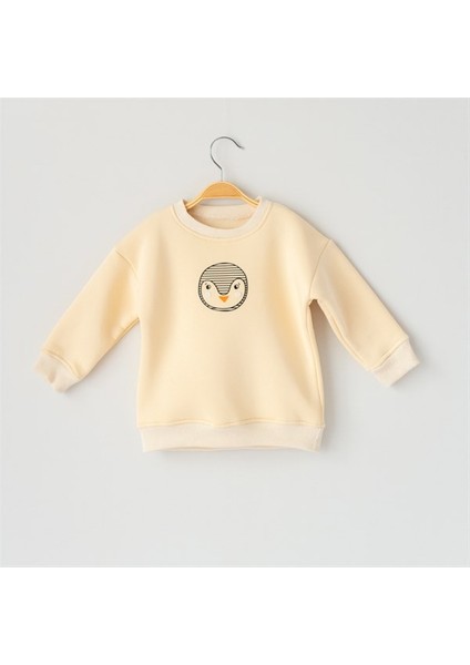 Mama Yoyo Penguen 3D Baskılı Sweatshirt Şardonlu