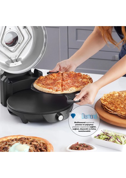 Gastro 10 In 1 1500 W Pizza Makinesi Biodiamond Soft Cream Tandır