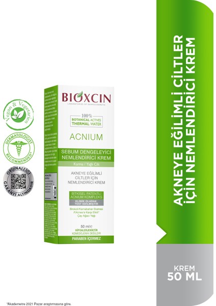 Acnium Dengeleyici Nemlendirci Krem 50 ml