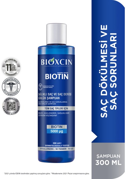 Biotin Şampuan 300 ml | Tüm Saç Tipleri