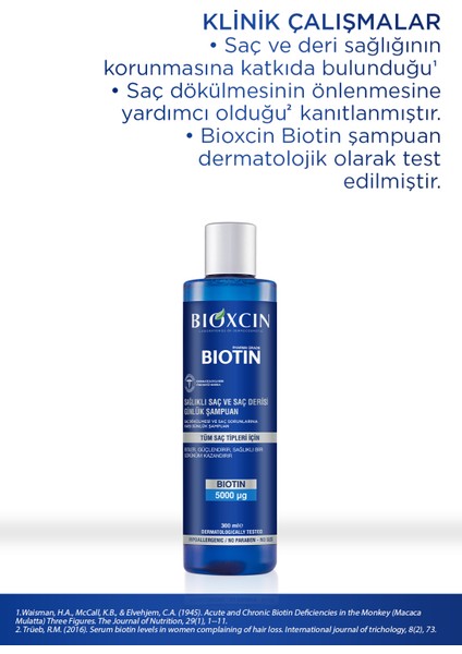 Biotin Şampuan 300 ml | Tüm Saç Tipleri