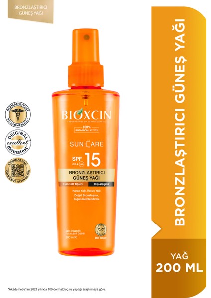 Sun Care Bronzlaştırıcı Yağ SPF15 200 ml