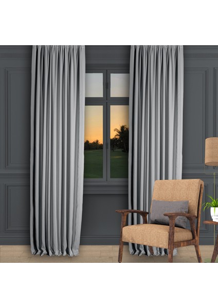 Ada Fon Perde Normal Pile (1'e 2,5 Pile) Gri fiyatları