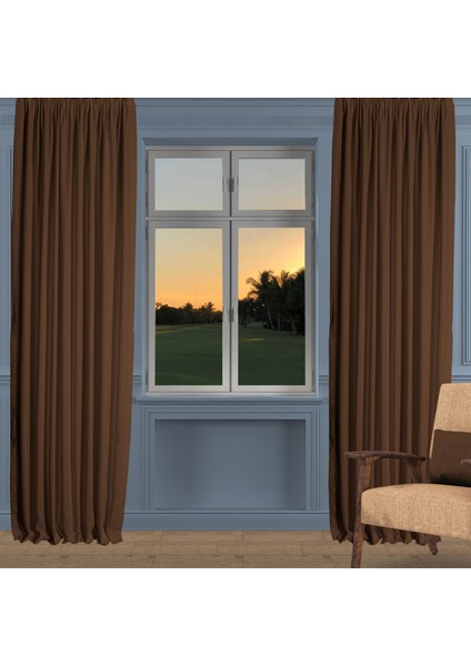 Ada Fon Perde Normal Pile (1'e 2,5 Pile) Kakao fiyatları