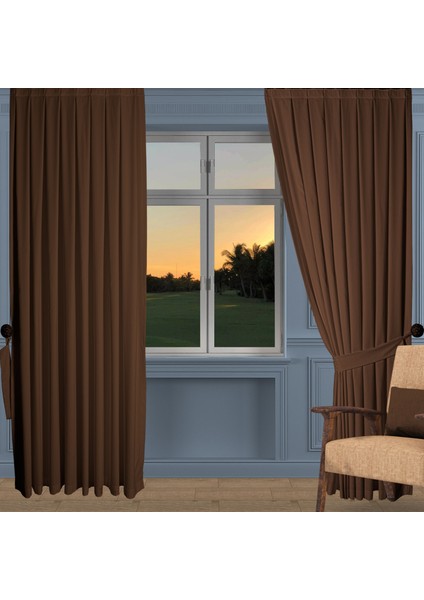 Ada Fon Perde Normal Pile (1'e 2,5 Pile) Kakao