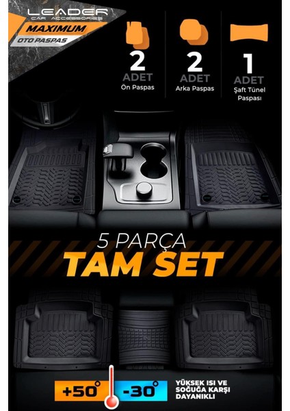 opel Corsa C Kesilebilir Universal Paspas 4d Havuzlu Siyah
