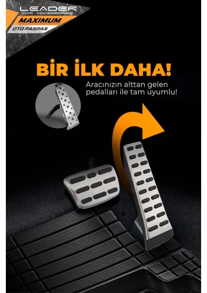 opel Corsa C Kesilebilir Universal Paspas 4d Havuzlu Siyah