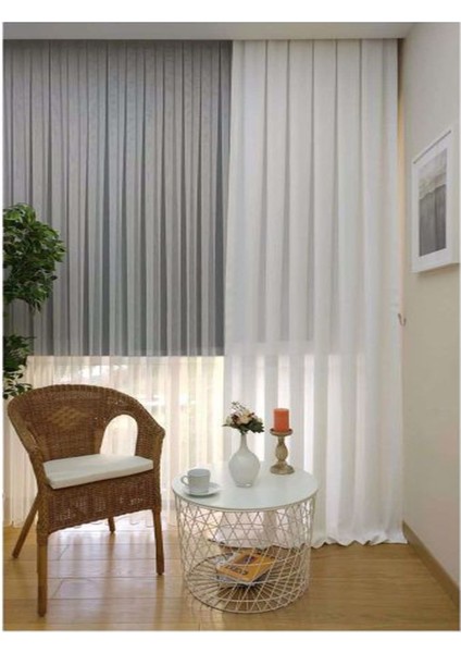 Ada Fon Perde Pilesiz Extraforlu Düz Dikim Büzgü Pile Beyaz fırsatları