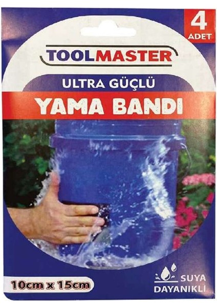 Suya Dayanıklı Yama Bandı Onarım Bandı 3m Ultra Güçlü Yapışkan Metal Ahşap Cam Boru Bandı 4 Adet