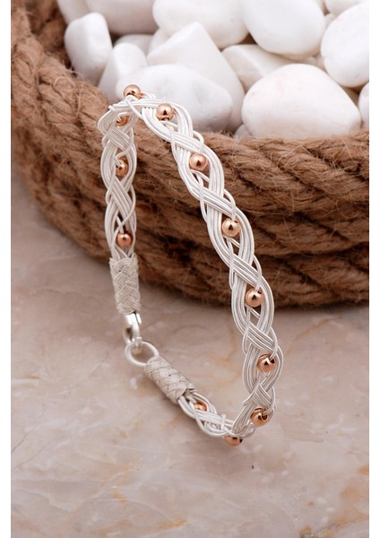 Kazaziye Elişi Rose Toplu Gümüş Bileklik 4142