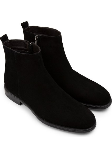 Hakiki Süet Siyah Fermuarlı Erkek Bot fiyatları