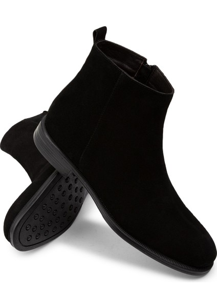 Hakiki Süet Siyah Fermuarlı Erkek Bot modelleri