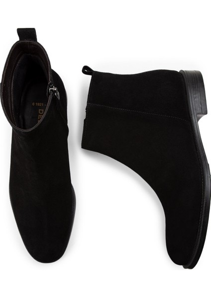 Hakiki Süet Siyah Fermuarlı Erkek Bot fırsatları