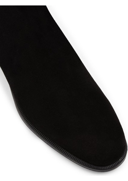 Hakiki Süet Siyah Fermuarlı Erkek Bot indirimleri