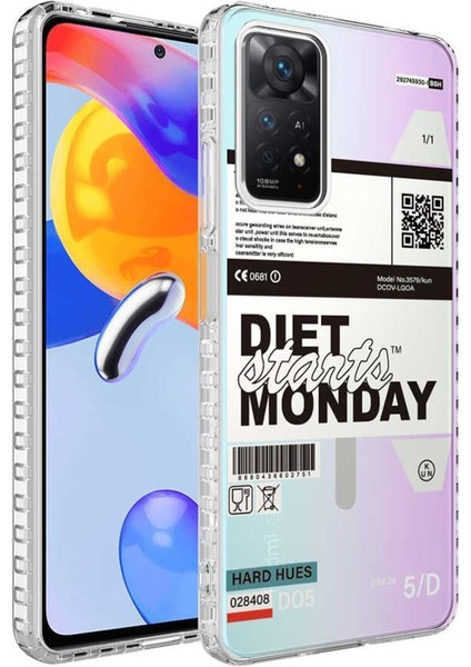 Redmi Note 11S Global Kılıf Airbag Kenarlı Renkli Desenli Elegans