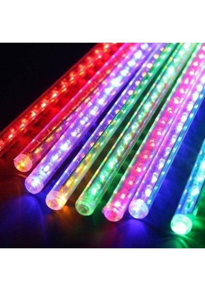 Rgb Renkli Iç ve Dış Mekan 8li Meteor Akan LED