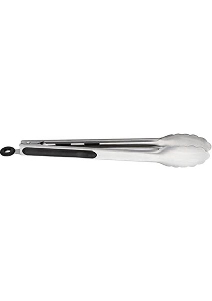 Barbekü Mangal Izgara Maşası - Uzun Maşa - Paslanmaz Çelik, Silikon, 30 cm