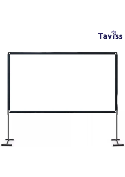 TAVİSS 120 İnç 276X157 cm Standlı Açık Alan Projeksiyon Perdesi