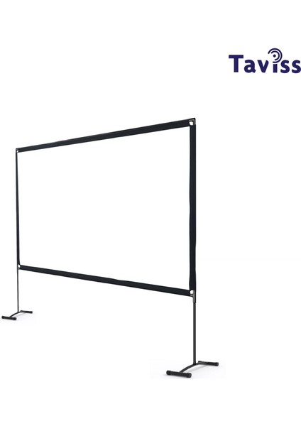 TAVİSS 120 İnç 276X157 cm Standlı Açık Alan Projeksiyon Perdesi