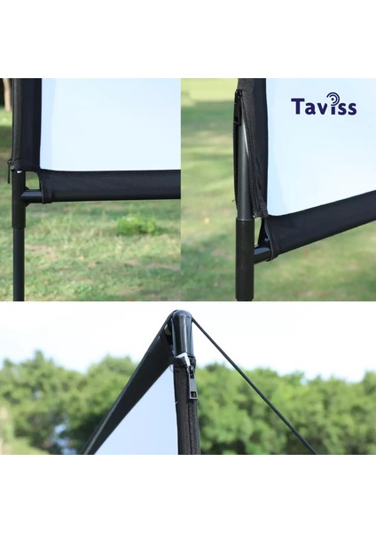 TAVİSS 120 İnç 276X157 cm Standlı Açık Alan Projeksiyon Perdesi