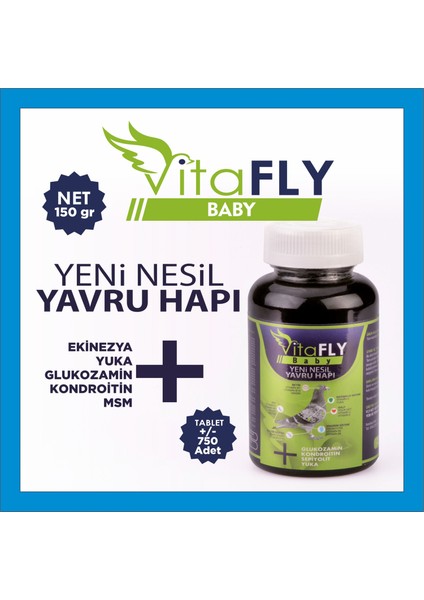 Fly Vet VitaFlY Yeni Nesil Yavru Hapı BabyCore 150 gr - 750 Adet