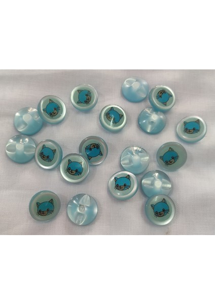 Bebek Düğmesi Jöle Mavi 6 Adet fiyatları