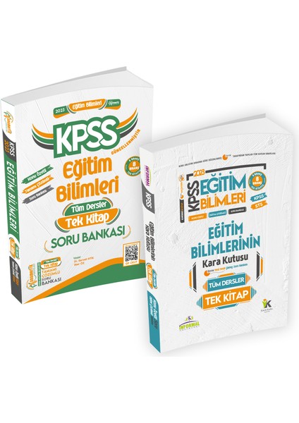 KPSS Eğitim Bilimleri Karakutu Tek Kitap ve Anamorfik Tek Kitap Tamamı Çözümlü Soru Bankaları