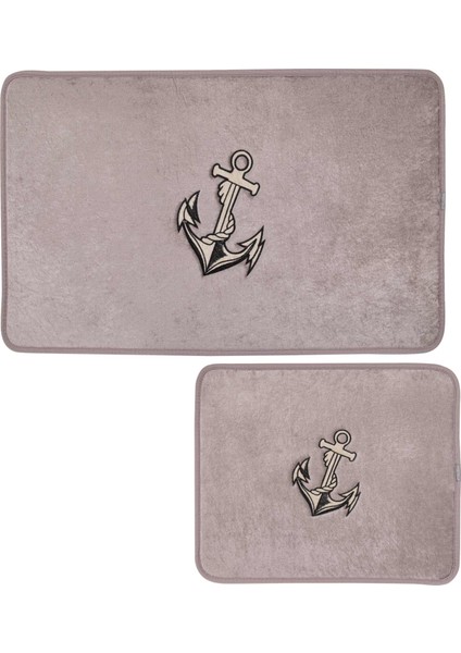 Çapa Desen 2li Banyo Paspas Takımı