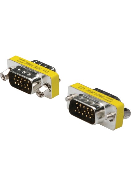Mini Gender Changer, DB15HD Erkek, DB15HD Erkek. Metal