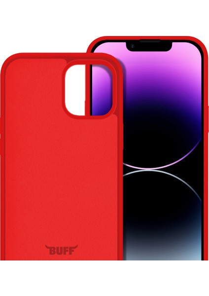 Buff iPhone 14 Pro Max Rubber S Kılıf Red