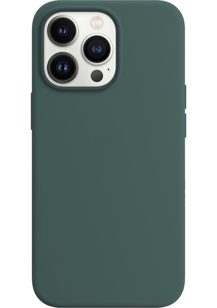 iPhone 14 Pro Max Rubber S Kılıf Dark Green