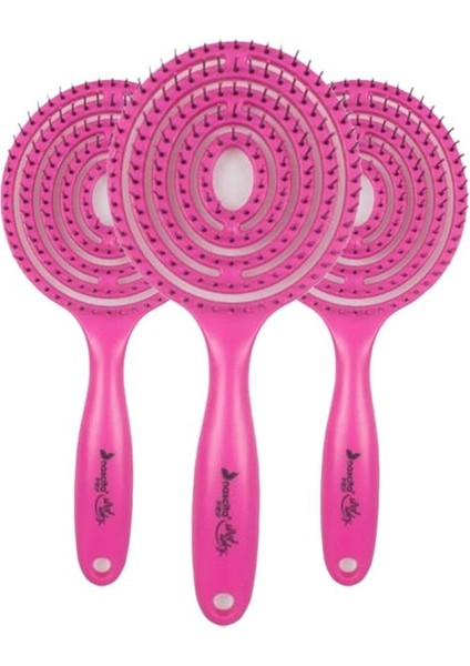 Üç Boyutlu Saç Fırçası Şeker Pembe x 3